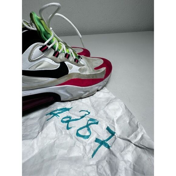Nike Womens Air Max 270 React Hyper Pink 2020 Lace Up Size 9.5 CJ0619-101 *Notes - Picture 16 of 16